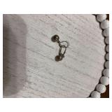 Vintage MCM Sterling silver minimalist ball earrings.  2 g. Marked 925