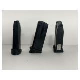 Three WALTHER P99C 9mm 10RD Finger Extension Magazines