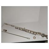 Artley flute made in Elkhart, IN. Includes hard case and cleaning rod. c 1960