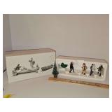 Dept 56 Dickens Village LOBSTER TRAPPERS, miscellaneous figurines.
