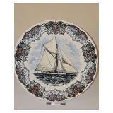 Churchill Currier & Ives Tall Ships Collector Plate. 9.75-in diameter