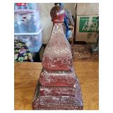 Metal architectural-look finial. 9.25 X 9.25 X 17.5 in tall.