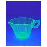 1930s Art Deco green depression glass creamer.