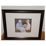 DAUGHTERS framed print by by the late artist Nancy Noel (N.A. Noël). 15.75 x 12.75 in tall.