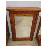Tiger oak medicine cabinet. 21.5 x 5.75x 31 in tall.