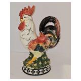 CBK Ltd. Colorful ceramic rooster. 12 in tall.