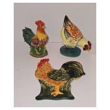 Hen and rooster decor.