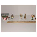 Dept 56 the Heritage Village Collection, TOWN TINKER, VILLAGE STREET PEDDLERS, ONE MAN BAND AND THE DANCING DOG.