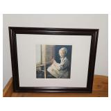 Thayer framed print by by the late artist Nancy Noel (N.A. Noël). 15.75 x 12.75 in tall.