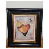 Gold and black framed FRENCH ROOSTER II art print by Jennifer Garant. 12x14.25 in tall.