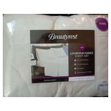 New King Fleece Sheet Set Birch (Cream)