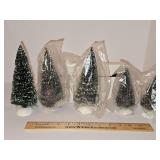 Dept 56 Dickens Village five frosted trees.