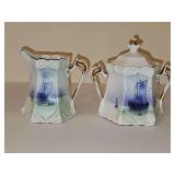 Vintage / antique creamer and sugar bowl made in Germany.