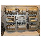 Nordic Ware train cake pan. Last two photos are photos that I found online of completed train.