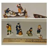 Dept 56 Dickens Village LOBSTER TRAPPERS, SEA CAPTAIN AND HIS MATES.