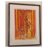 Signed and numbered serigraph titled "Palace Mirage" by Peruvian artist Francisco Grippa - 108/165 - 25-1/4 x 32