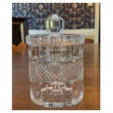 Vintage crystal lidded biscuit jar - 8-1/2” tall