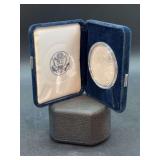 1996-P Uncirculated US Mint American Eagle 1oz. Silver Proof Coin with COA - in original velvet display case and original box