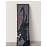 Authentic and original signed Mose T Folk featuring a Tico Bird - with signature soda can tab hanger - 5-1/4 x 17-3/4