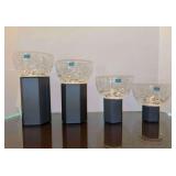 NIB - Set of (4) HOYA Flying Petals Crystal Bowls (CYB0413S) - 5”D x 3” tall