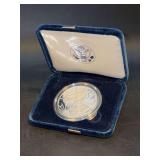 2010-W Uncirculated US Mint American Eagle 1oz. Silver Proof Coin with COA - in original velvet display case and original box - sticker on lid of box