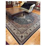 Very nice Capel Rug - style C130 Radiance Kashan - color 450 Navy/Cream, 9’10” x 13’1”