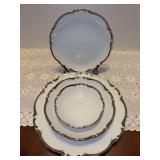 4-piece place setting Harmony House "STARLIGHT" Fine China - includes dinner place, salad plate, soup bowl, fruit bowl