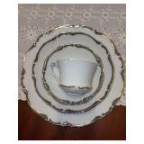 6-piece place setting Harmony House "STARLIGHT" Fine China - includes dinner place, salad plate, soup bowl, fruit bowl, cup/saucer