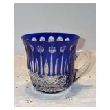 Stunning crystal King Louis Fabergé-style Xenia Cobalt Blue Punch Cup
