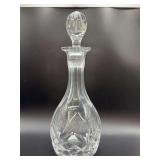 Lovely Crystal Decanter with Crystal Stopper - 12” tall