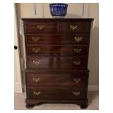Ethan Allen Georgian Court Cherry Tall Chest of Drawers - 40 x 19-1/2 x 54-1/2 tall