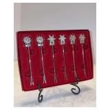 Set of (6) Bombay Holiday Snowflake Cocktail Picks in original box