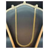 24” Classic Gold-Tone Flat Snake Chain Necklace