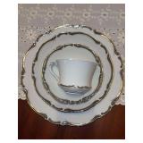 6-piece place setting Harmony House "STARLIGHT" Fine China - includes dinner place, salad plate, soup bowl, fruit bowl, cup/saucer