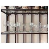 Grouping of various size and design stemware