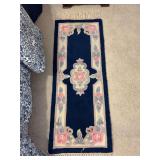 Handcarved Shape Scatter Rug - elegant hand tufted Chinese 100% Acrylic Pile Rug - 21 x 53-1/2