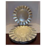 Set of (4) Royal Gallery Collection 13” lacquer finish chargers in like new condition