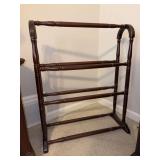 Mahogany quilt rack - 27 x 12-1/2 x 33-1/2 tall - wobbly because screws need tightened