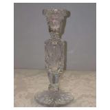 Vintage Gorham Crystal Cherrywood Candlestick - 7-3/4” tall - does have candle residue in the capital