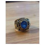 10K yellow gold 1961 Queens College Class Ring - monogrammed inside band - size ? - ? Grams