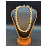 Beautiful pear cluster and gold-tone necklace