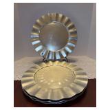 Set of (4) Royal Gallery Collection 13” lacquer finish chargers in like new condition