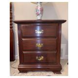 Cherry 3-drawer nightstand - 22-3/4 x 16-1/2 x 25-1/2 tall