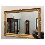 Beautiful gold gilt framed mirror with very nice decorative accents - 40-1/2 x 28-1/2