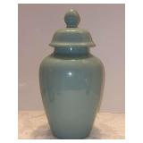Royal Haeger blue-green lidded temple jar - 14” tall - marked 252 on label