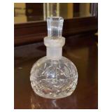 Waterford Crystal Lismore Round Perfume Bottle with Stopper - 4-1/1” tall