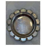 PLAT-MEX-SA sterling silver scalloped edge trinket tray - 2-3/4”D x 3/8” tall - 14.4 grams