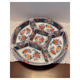 Vintage Japanese Imari-Style Porcelain Lazy Susan Serving Set