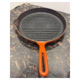 NACCO (COPCO) Cast Enamel 9" Grill Pan Skillet - 105 DENMARK - Needs cleaned & seasoned