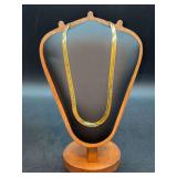 14” Classic Gold-Tone Flat Snake Chain Necklace